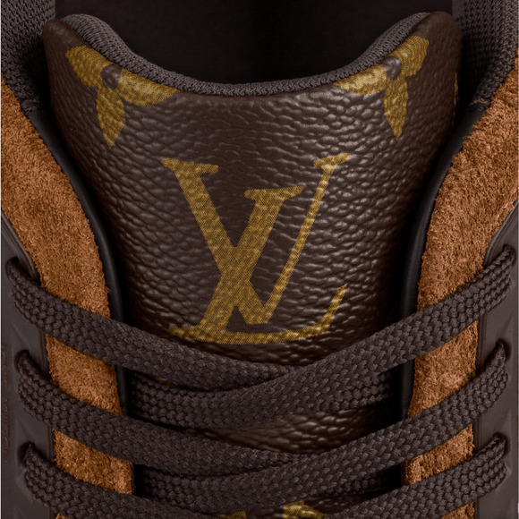 Louis Vuitton Brown Monogram LV Logo Suede Low Top Trainer Sneaker UK 9 US 10 11 - Picture 11 of 16